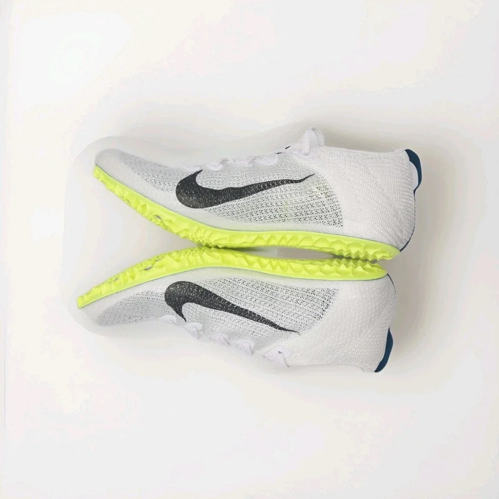 Nike Zoom Superfly Elite 2 Flyknit White/Green Track Spikes Men's 9.5 FZ9662-100